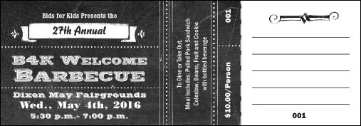 B4K Welcome Barbecue dinner ticket
